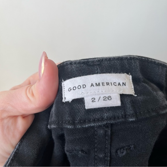 Good American Good Legs Step Hem Black Skinny Jeans 2 / 26" - Picture 9 of 11